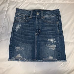American Eagle High Waisted Stretchy Jean Skirt